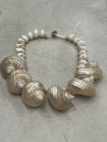 Mother of Pearl 6shell pendant necklace