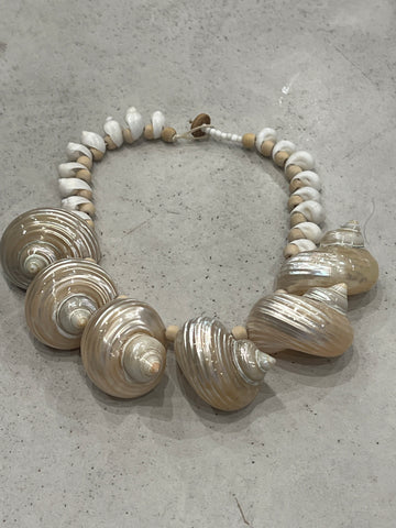 Mother of Pearl 6shell pendant necklace