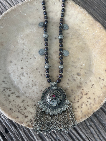Kuchi Beaded Pendant Necklace