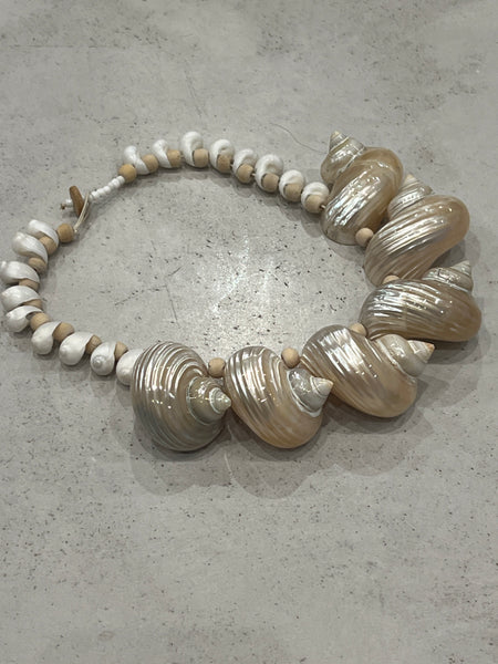 Mother of Pearl 6shell pendant necklace