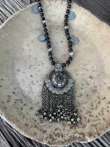 Kuchi Beaded Pendant Necklace