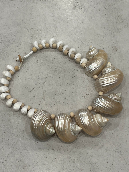 Mother of Pearl 6shell pendant necklace