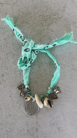 Bandana tribal charm bracelet