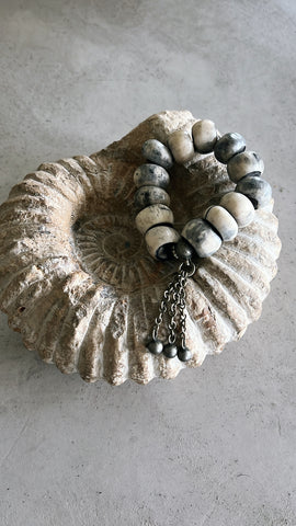 African polished beaded bracelet.