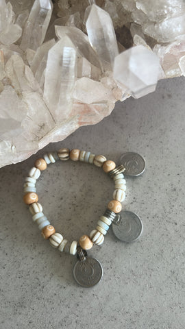 Tribal coin bracelet