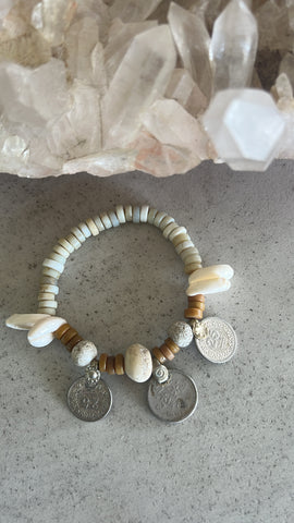 Tribal coin bracelet
