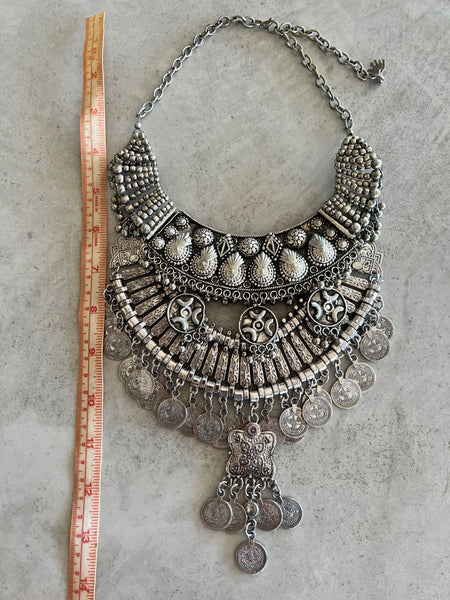 Tribal coin necklace